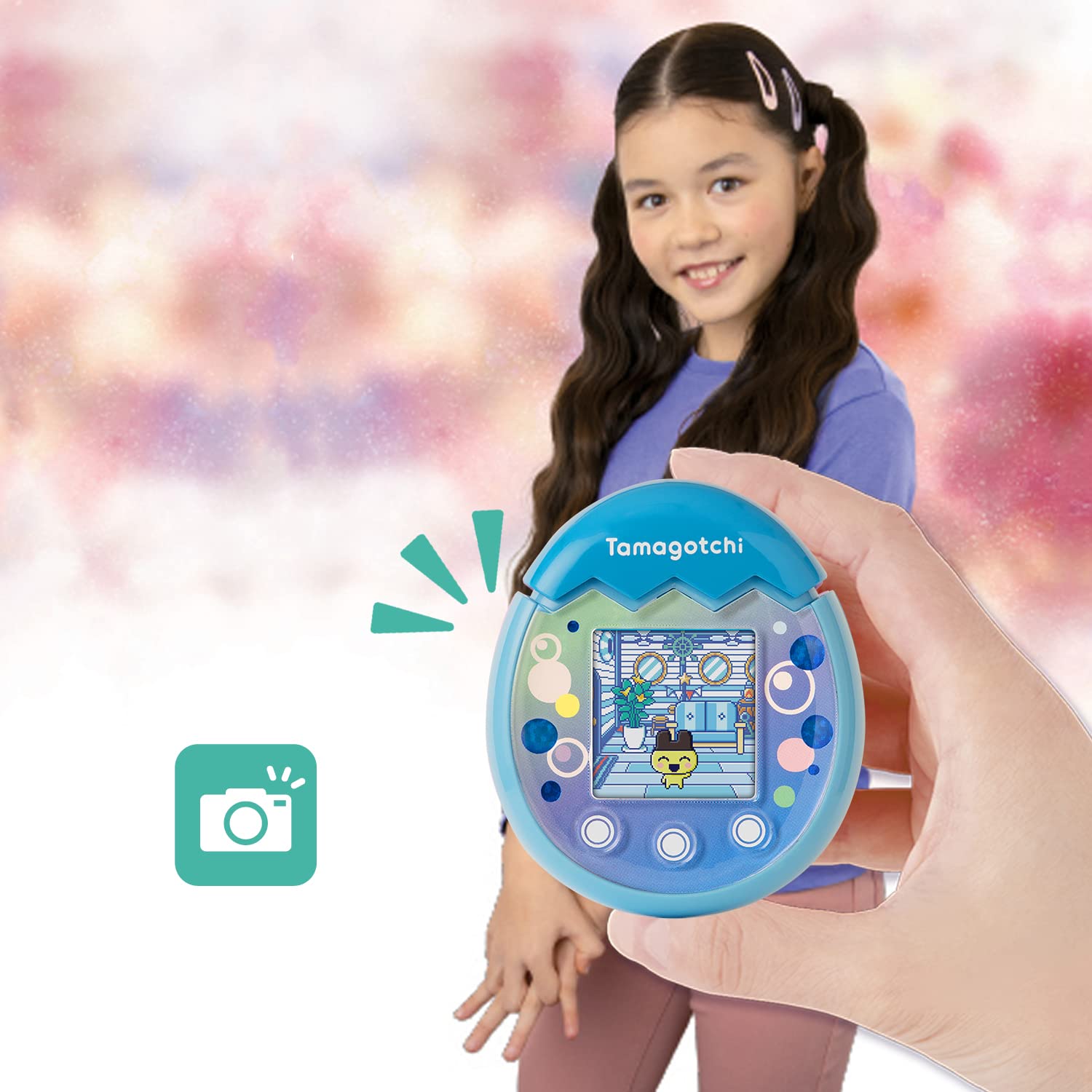 Bandai Tamagotchi PIX-Ocean Blue Virtual Electronic Animal